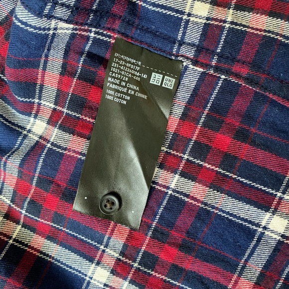 Women’s Uniqlo flannel - blue, red, white - Picture 4 of 10